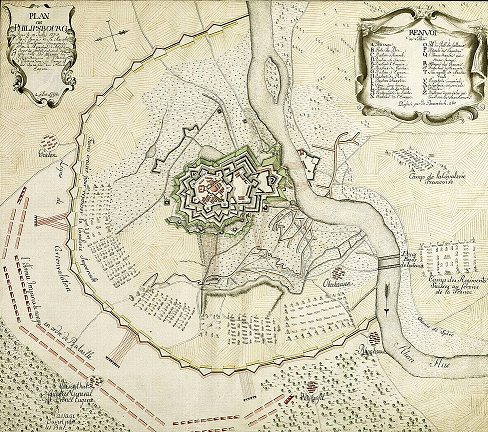 Plan français du siège de Philippsburg